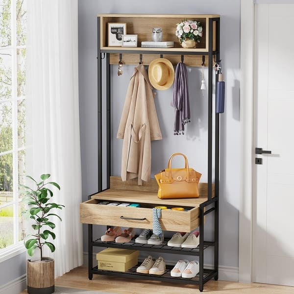 And Coat Hook Coat Rack Shoe Cabinet For Small Hallway Tribesigns