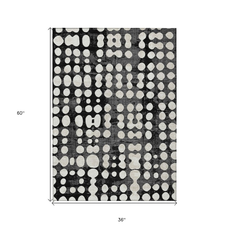 HomeRoots Abstract Transitional Rectangle Outdoor Rug