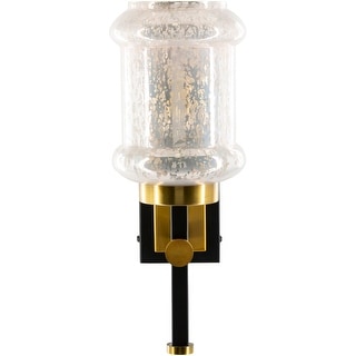 Artistic Weavers Kellen White Antiqued Glass 1-light Wall Sconce - 10"H x 6"W x 6"D