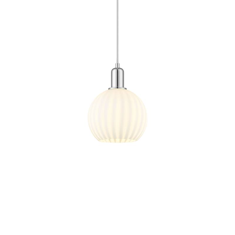 Innovations Lighting 716-1P-11-8 White Venetian Pendant White Venetian - Polished Chrome / White Venetian