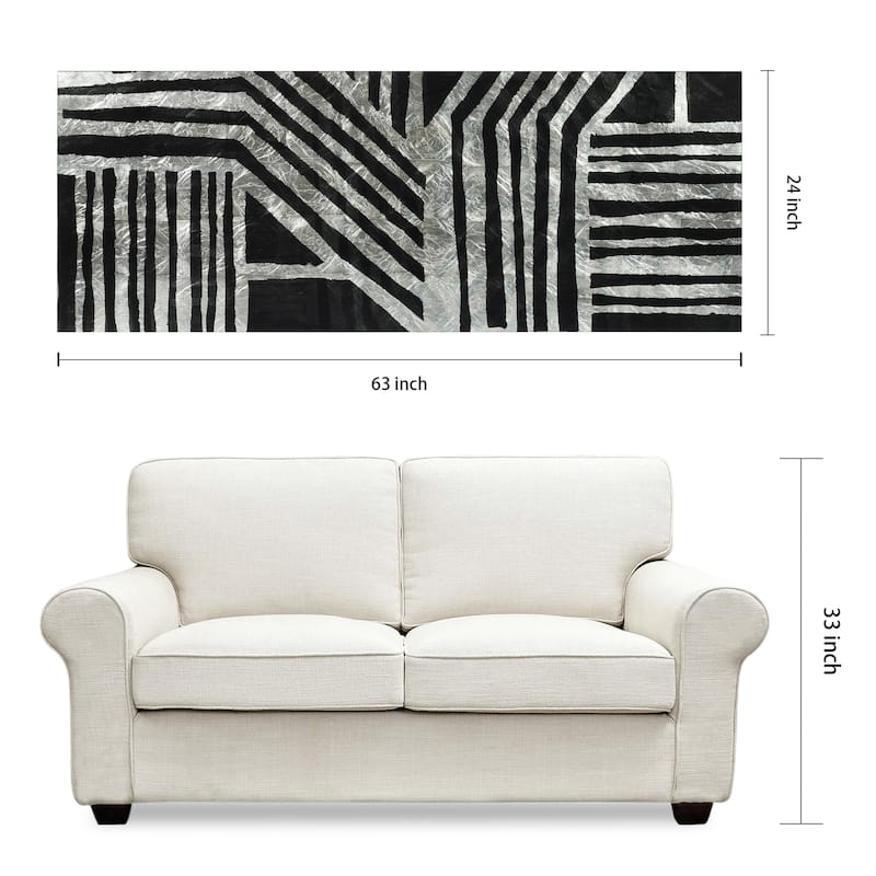 "Nokomis B" Reverse Printed Tempered Glass with Silver Leaf