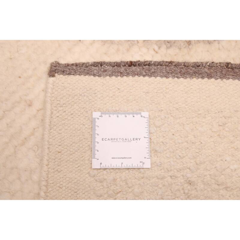 ECARPETGALLERY Hand-knotted Looma Cream Wool Rug - 8'1 x 10'2