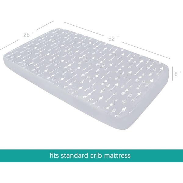 Biloban 4 Pack Microfiber Baby Fitted Crib Sheet - 28" x 52" x 8"