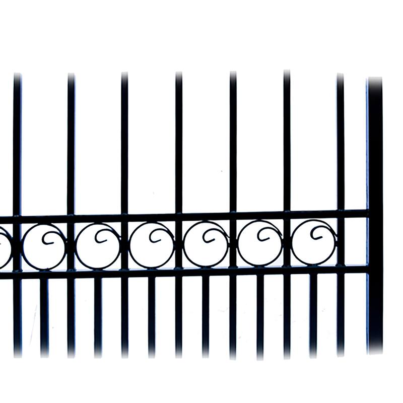 ALEKO Set of Paris Style Steel Swing Dual Driveway 16 ft Gate with Pedestrian Gate - 16 ft x 6 ft / 5 ft x 4 ft