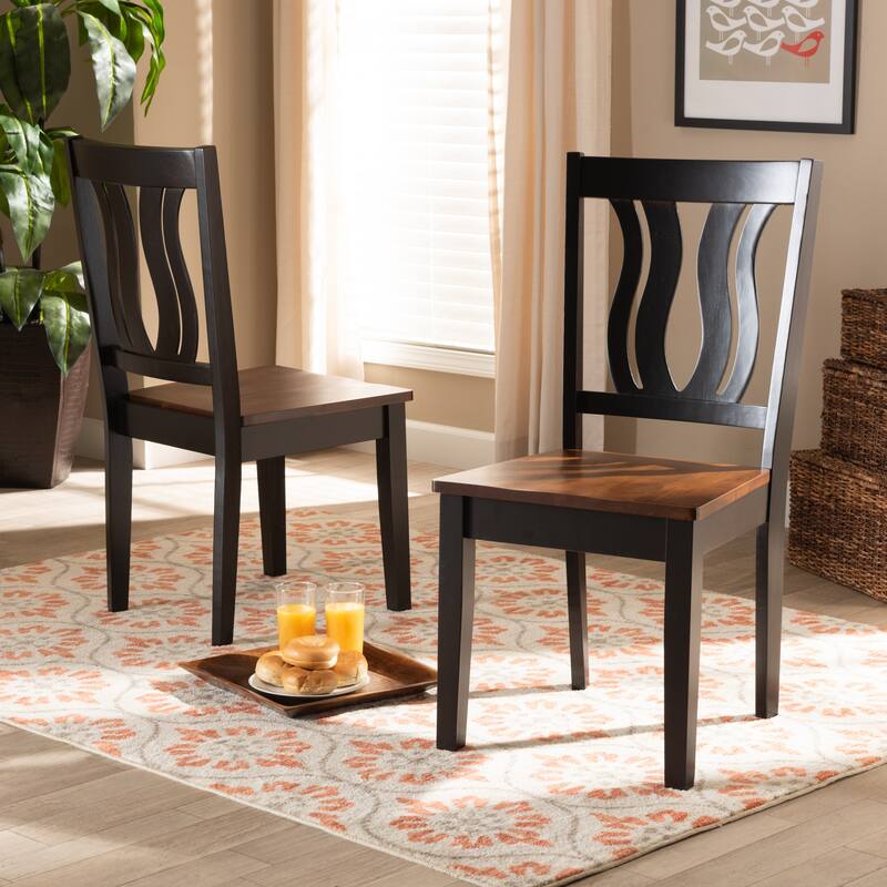 Fenton Mid-Century Modern 2-Piece Dining Chair Set