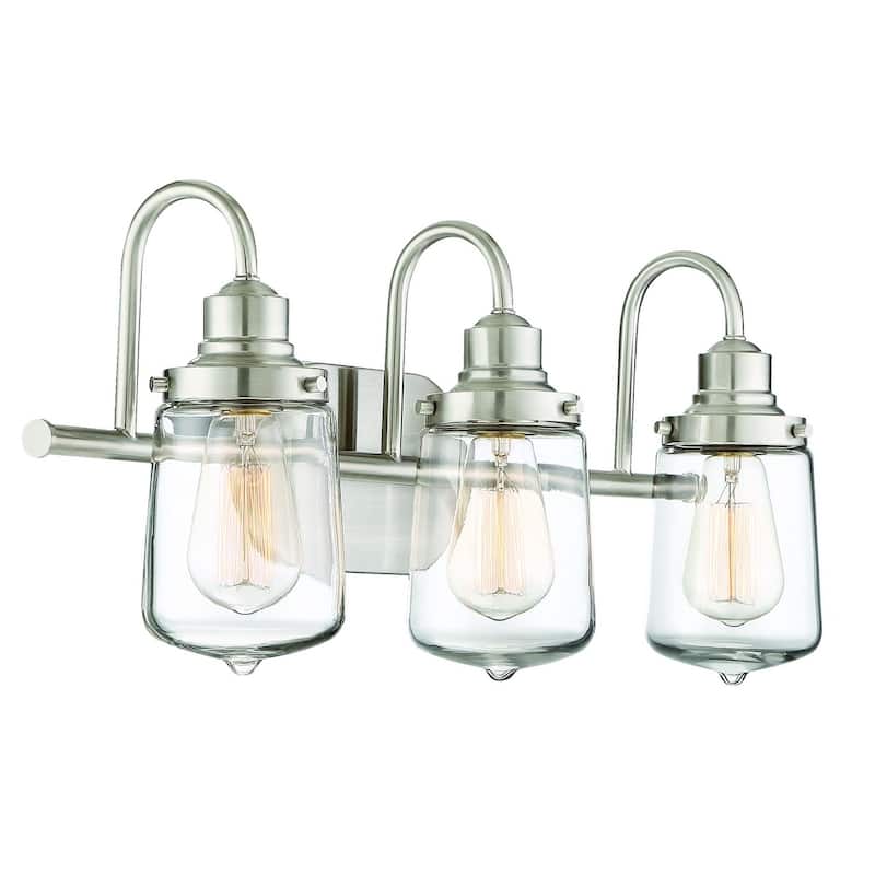 Trade Winds Martina 3-Light Bathroom Vanity Light in Brushed Nickel