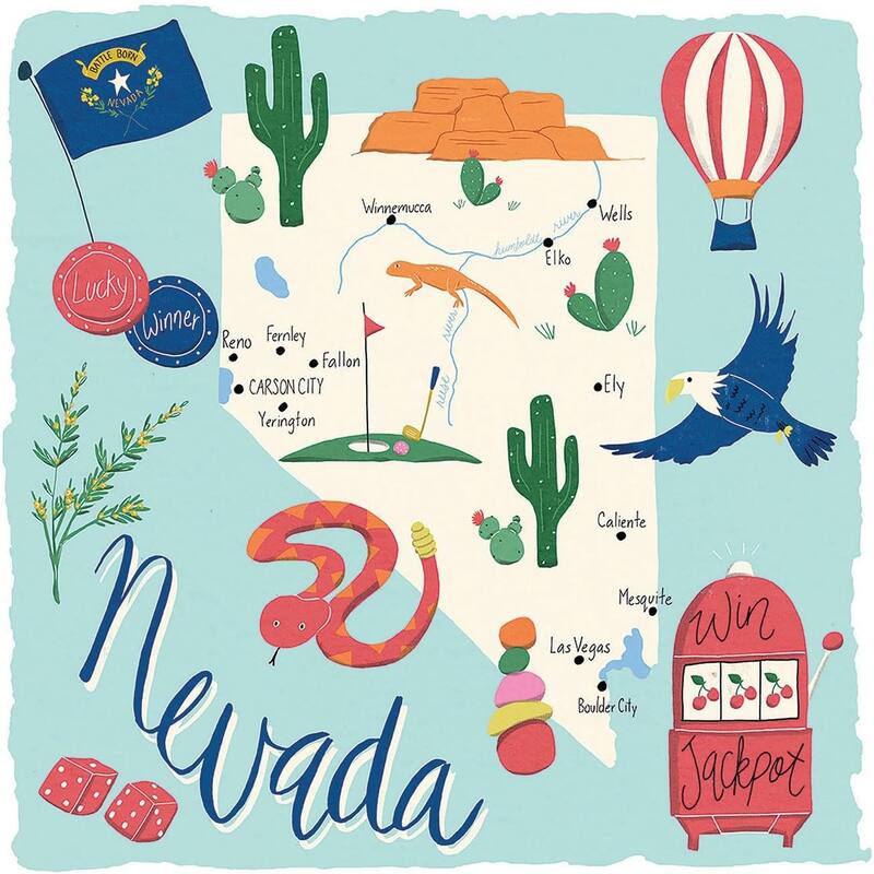 Nevada Home 4-Pack Absorbent Stone Coasters with Protective Cork Backing 4" Square Made in The USA Artistic Easily Wipes Clean - Multi