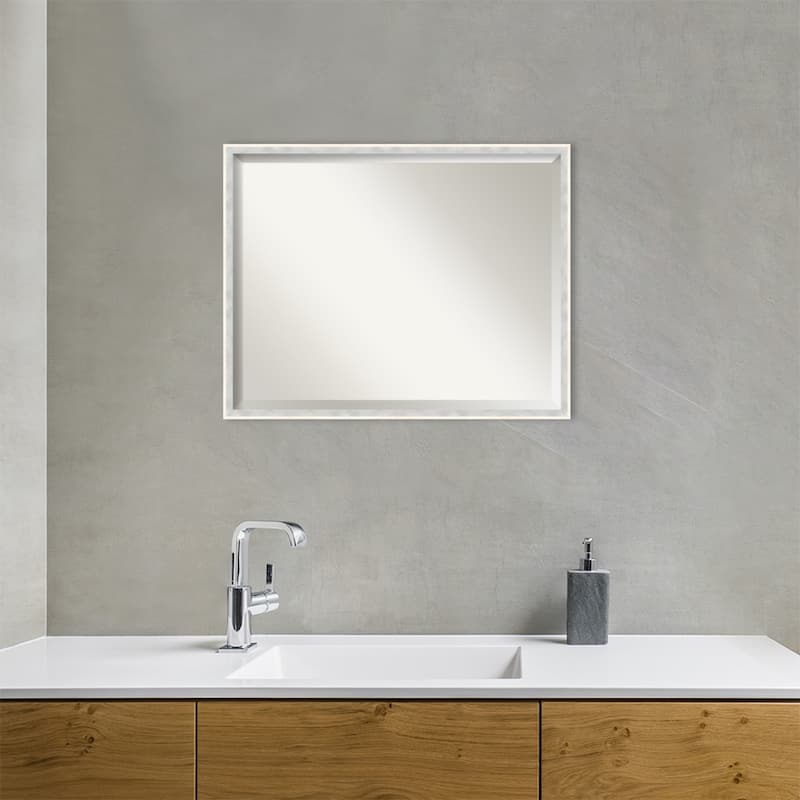Paige Beveled Wood Framed Bathroom Vanity Wall Mirror