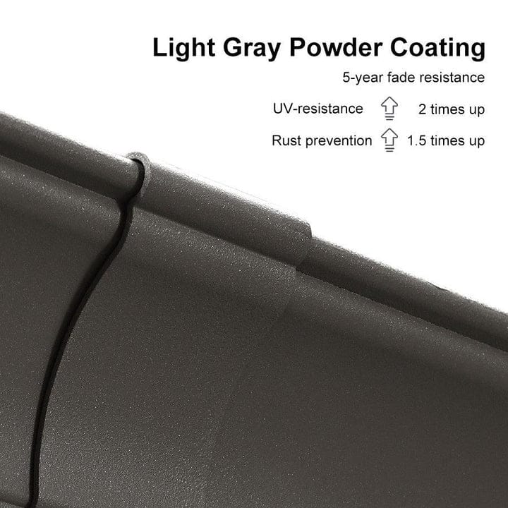 PURPLE LEAF Patio Gazebo for Light Grey Backyard Hardtop Galvanized Steel Frame with Upgrade Curtain