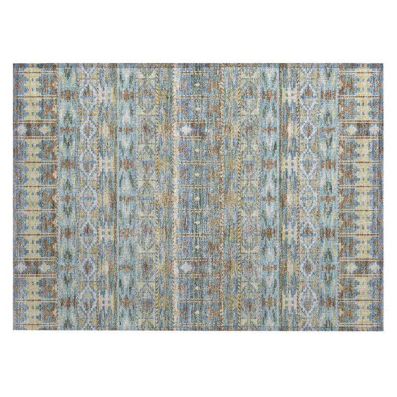 Machine Washable Indoor/ Outdoor Global Haswell Chantille Rug