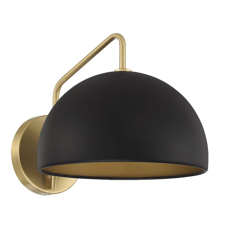 Bellevue SH54383 9" Tall Wall Sconce with a black dome shade