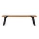 preview thumbnail 3 of 18, Varva Acacia Wood and Iron Outdoor Dining Bench by Christopher Knight Home