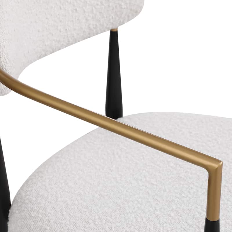 Modern Industrial Elmore Upholstered Dining Chairs (Set of 2) with Iron Frame by Christopher Knight Home