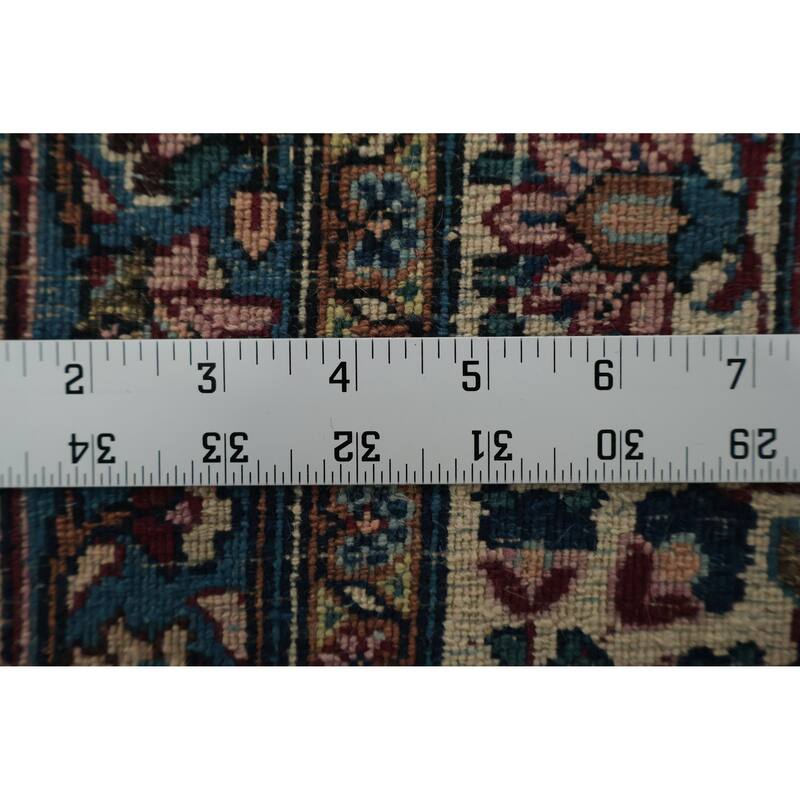Hand Knotted Oriental 100% Wool Carpet Traditional Floral Red Mashad Area Rug - 15' 6'' X 11' 6''
