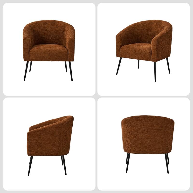 Hal Modern Boucle Armchair with Metal Legs by HULALA HOME
