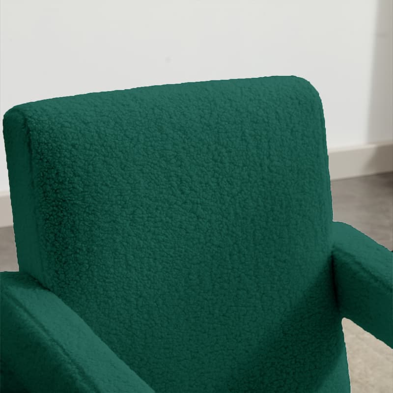 Sherpa Adirondack Chair for Living Room, Upholstered Accent Chair