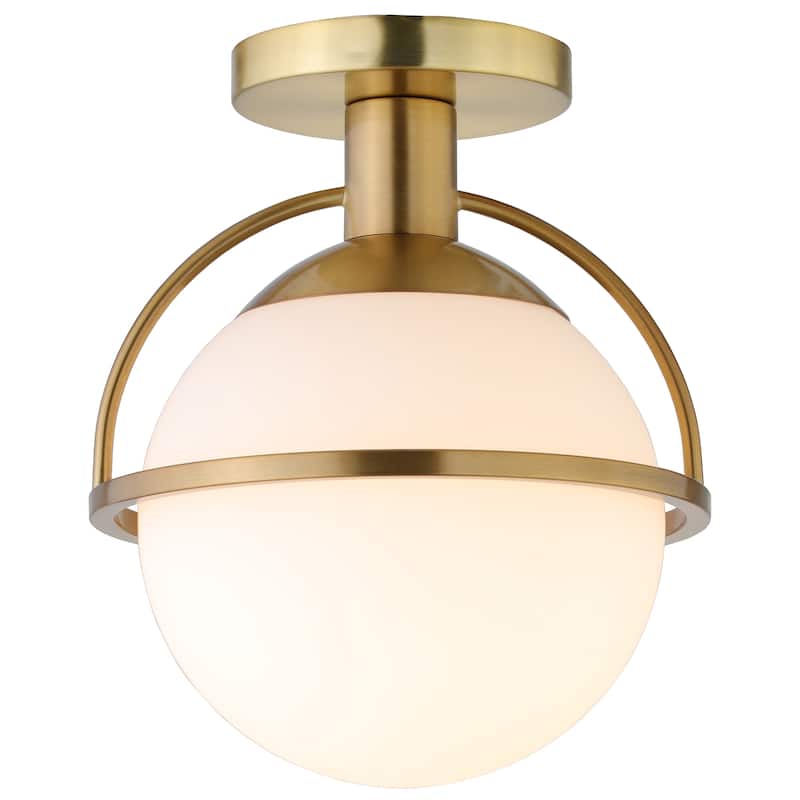 Cieonna 9.25" Wide Semi Flush Mount with Glass Shade