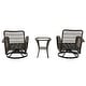 preview thumbnail 4 of 7, 3pcs Outdoor Furniture Modern Wicker Sunbed Patio Rattan Sun Lounger Chair Set with 2pcs Lounge and 1pc Table