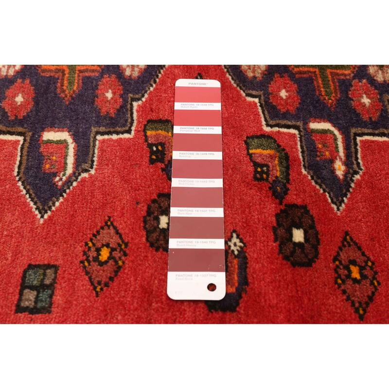 ECARPETGALLERY Hand-knotted Andelz Red Wool Rug - 3'3 x 4'9