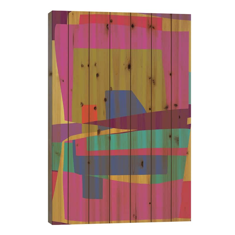 Colorful Transformation LXI Print On Wood by Irena Orlov - Multi-Color - 40x26x1.5