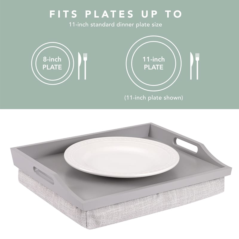 Rossie Home Lap Tray with detachable pillow - Calming Grey