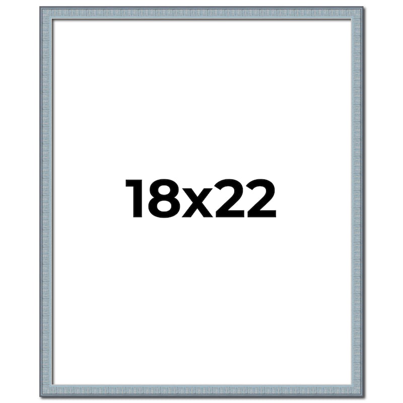 18x22 Frame Rustic Sky Blue Solid Wood Picture Frame | 0.75 Inch