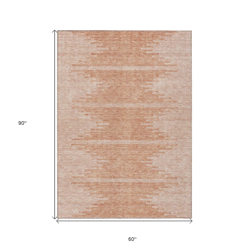 HomeRoots Abstract Transitional Rectangle Outdoor Rug