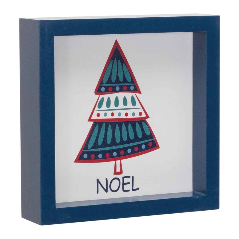 Pine Tree Christmas Wall Signs - 6" - Set of 6