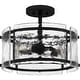 preview thumbnail 1 of 5, Fortress Three Light Semi Flush Mount Earth Black
