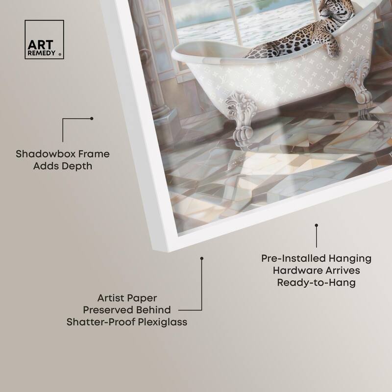 Jaguar Arch Bathroom Glam Shadowbox by Art Remedy