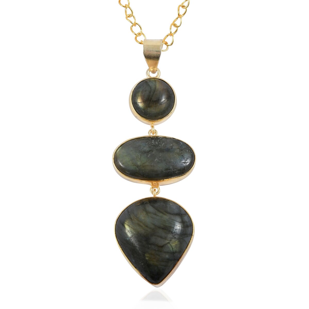 Shop Labradorite Necklace Pendant Ct 15 Size 20 Overstock 31870276