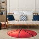 preview thumbnail 5 of 8, Nourison Imagination Indoor only Orange Graphic Area Rug - 5' Round