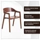 preview thumbnail 2 of 53, Rivo Mid-Century Modern Solid Oak Wood Accent Dining Chair with Open Back for Dining Room, Living Room and Kitchen