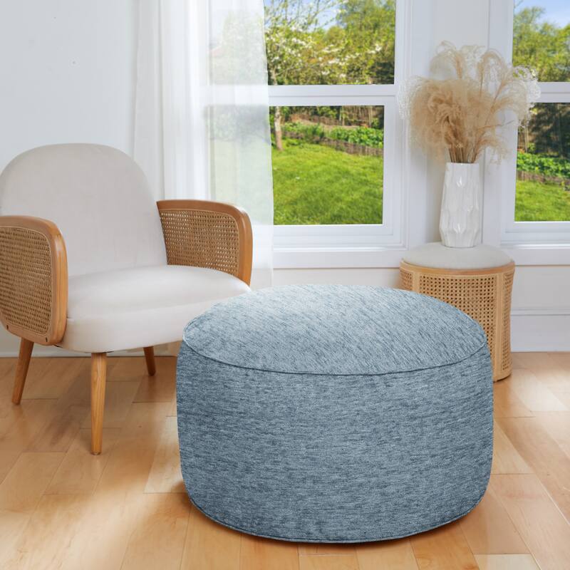Sorra Home Indoor Textured Bean Pouf/Ottoman