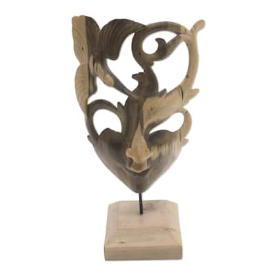 Novica Balinese Dancer Wood mask