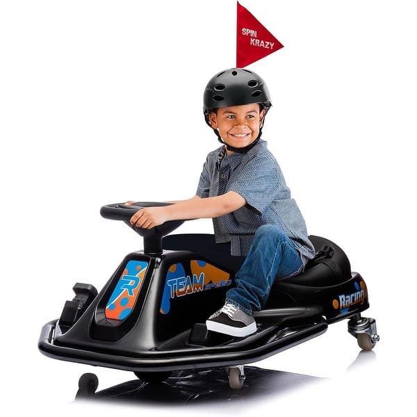 slide 2 of 55, 24V Ride On Drifting Go Kart Black
