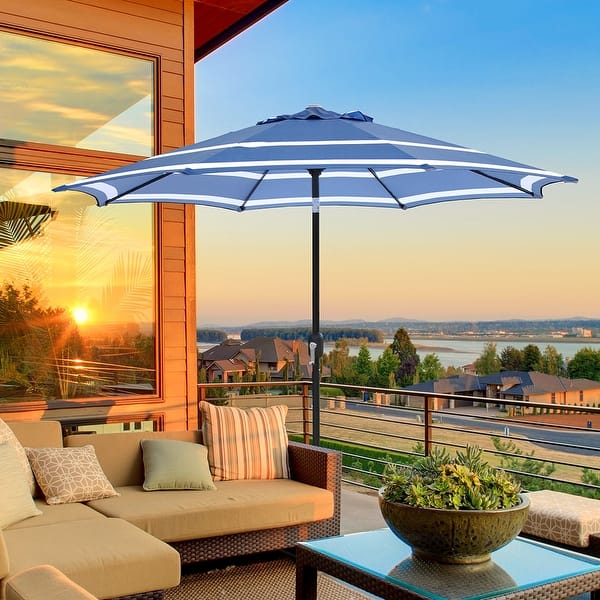 allen + roth 11 patio umbrella allen + roth 11-ft Aluminum Tan Crank Cantilever Patio Umbrella with Lights  with Base in the Patio Umbrellas department at Lowes.com