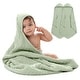 preview thumbnail 65 of 83, Comfy Cubs Hooded Baby Towels - 6 Layer, 100% Muslin Cotton - Large 32 x 32 Inch Sage - Pack of 2