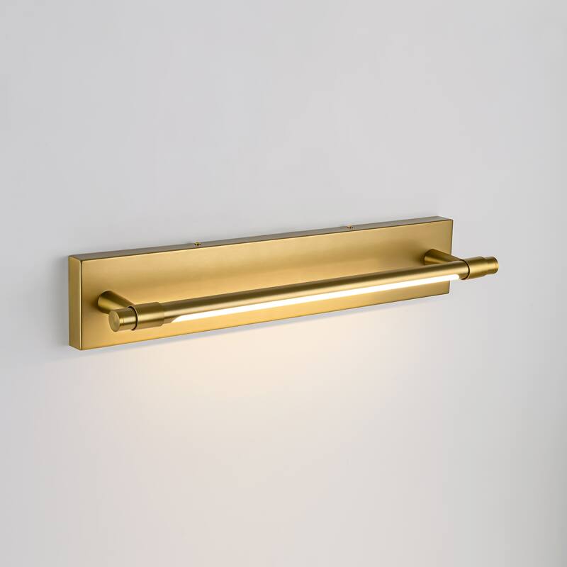 1-Light Modern Black/Gold Rotatable Linear LED Bathroom Vanity Light