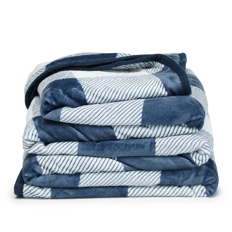 Clara Clark Ultra Plush Thick Reversible Microfiber Heavy Blanket - Raschel Imitation Mink Blanket