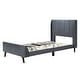 preview thumbnail 33 of 72, Twin/Full/Queen Size Velvet Upholstered Platform Bed Frame with Headboard and Wooden Slats Support, No Box Spring Needed