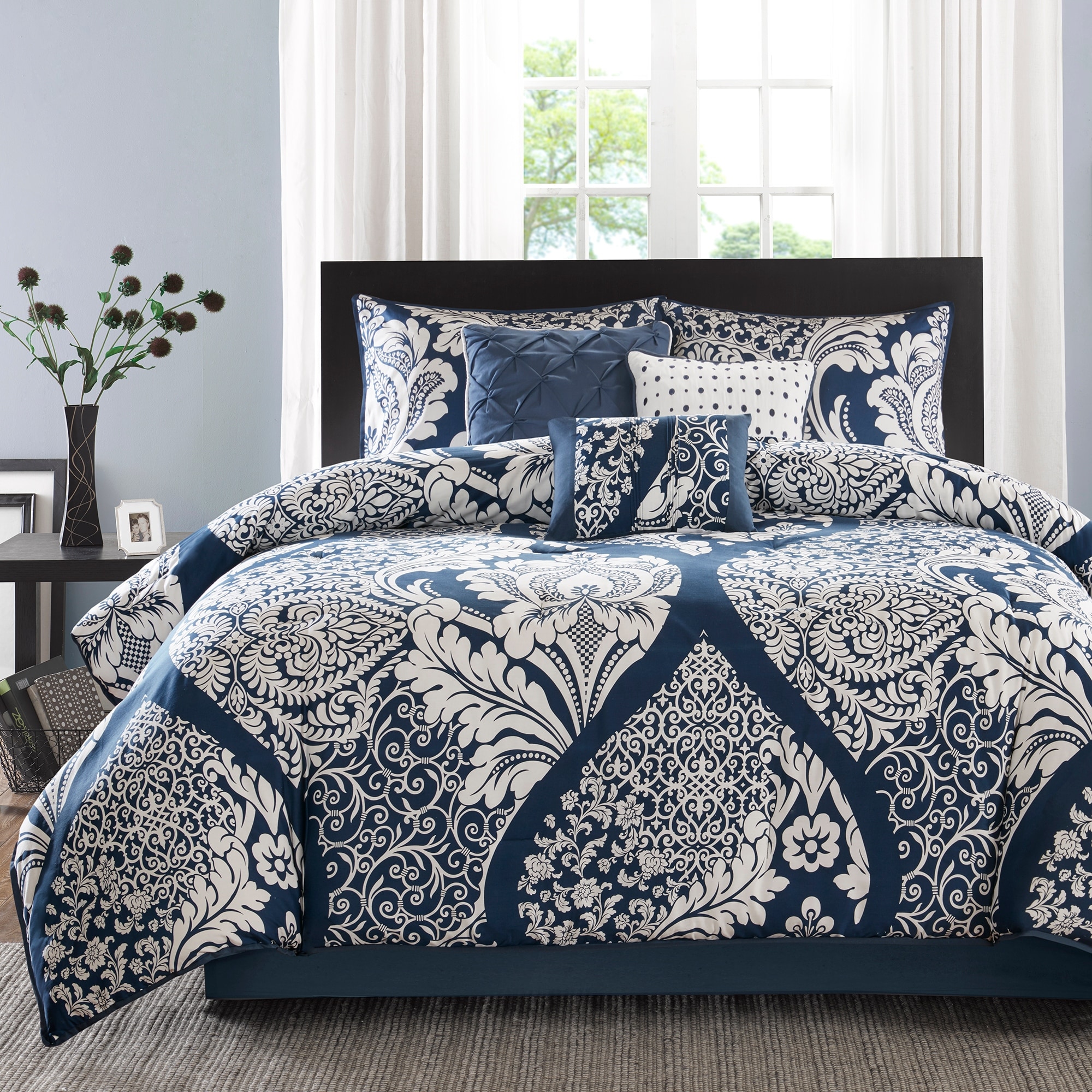 Madison Park Vienna 7 Piece Cotton Printed Comforter Set