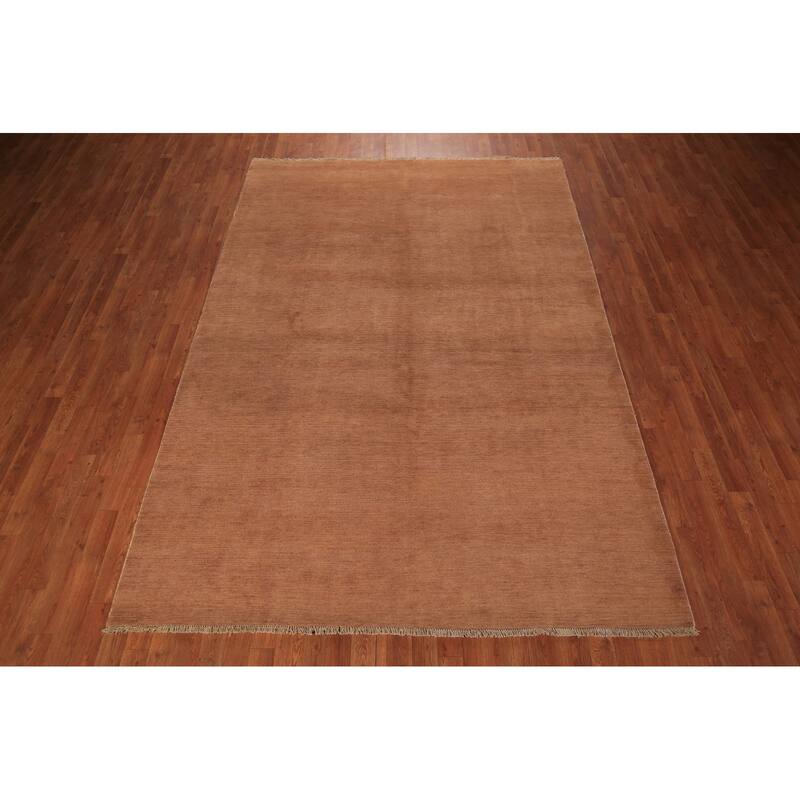 Modern Gabbeh Oriental Area Rug Hand-Knotted Living Room Wool Carpet - 6'9" x 9'9"