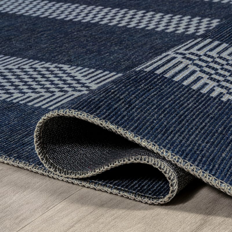 JONATHAN Y Bande Bohemian Medallion Textured Weave Machine Washable Area Rug