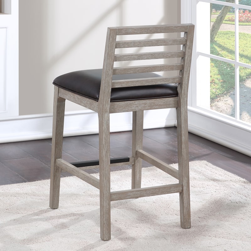 Sunnyvale Solid Wood Counter Stool - Driftwood