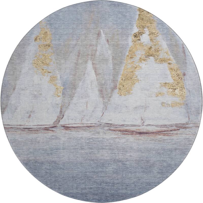Premium Washable Super Soft Modern Sailboat Mayfield Rug