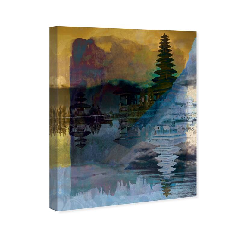 Wynwood Studio Canvas World and Countries Phunket Blue and Ochre Modern & Contemporary Wall Art Canvas Print