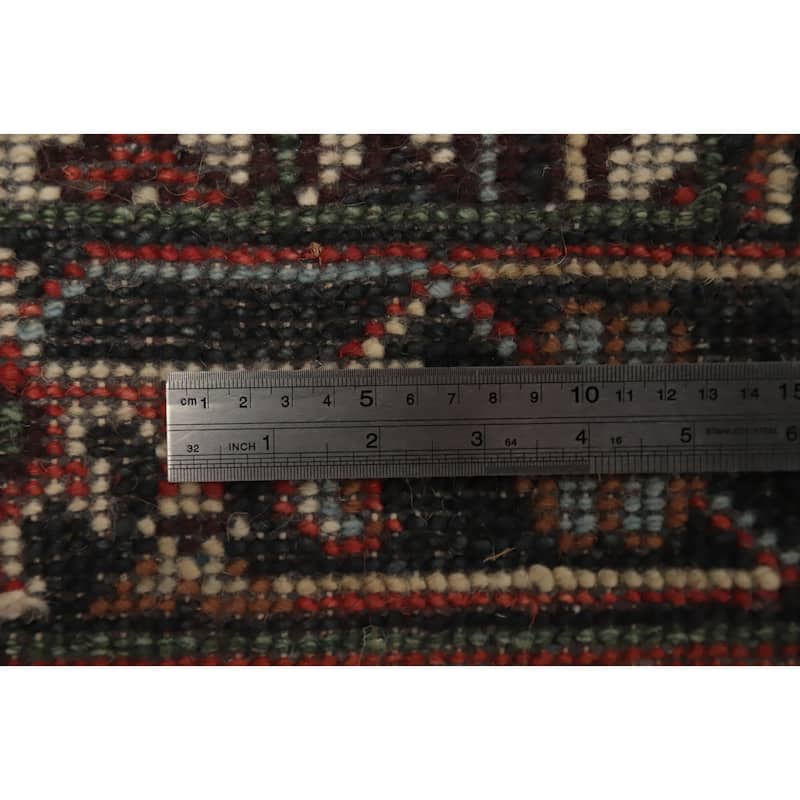 Hand Knotted Oriental 100% Wool Carpet Traditional Medallion Red Heriz (serapi) Area Rug - 3' 0'' X 2' 0''