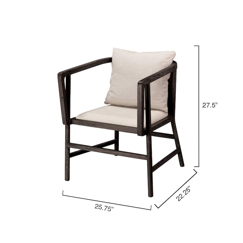 Alden Decor Riley Slatted Wood Arm Chair