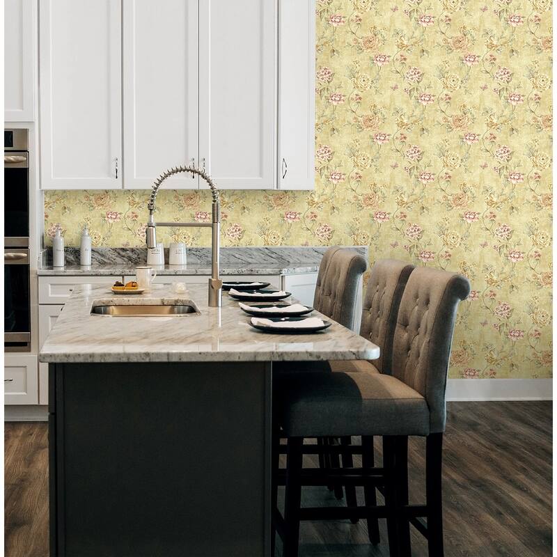 Seabrook Design Demeter Floral Trail Unpasted Wallpaper